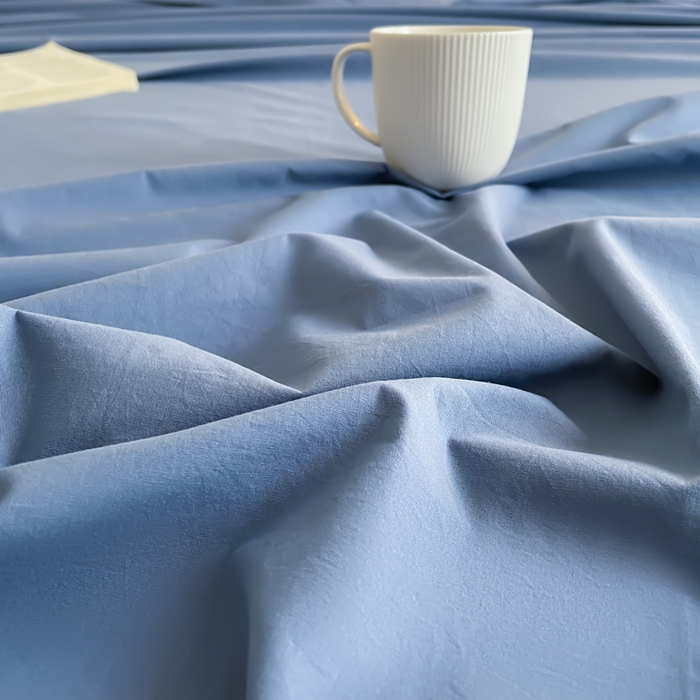 91家纺网 家纺一手货源 找家纺 暖芯优选 2025新款40S13376纯色全棉水洗棉单品系列床单单件-单床单 深蓝