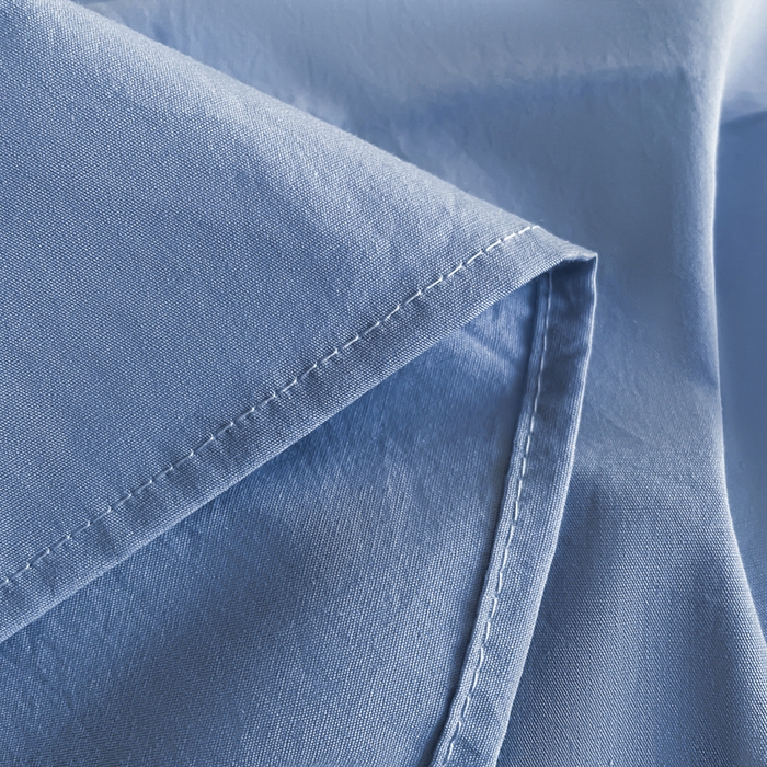 91家纺网 家纺一手货源 找家纺 暖芯优选 2025新款40S13376纯色全棉水洗棉单品系列床单单件-单床单 深蓝