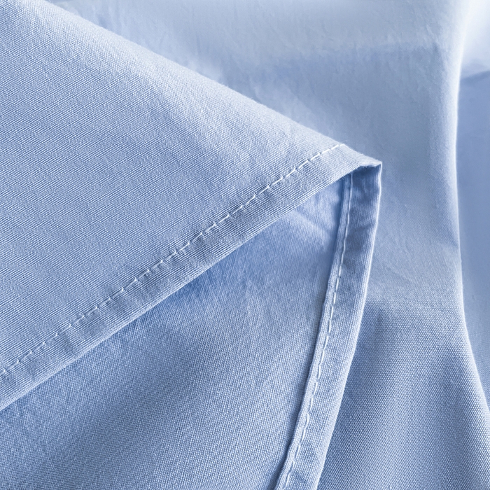 91家纺网 家纺一手货源 找家纺 暖芯优选 2025新款40S13376纯色全棉水洗棉单品系列床单单件-单床单 天蓝