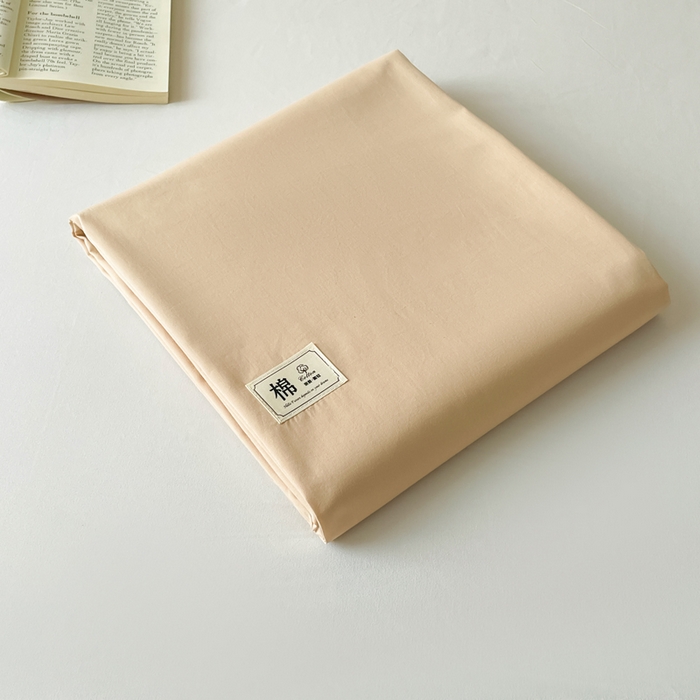 91家纺网 家纺一手货源 找家纺 暖芯优选 2025新款40S13376纯色全棉水洗棉单品系列床单单件-单床单 卡其