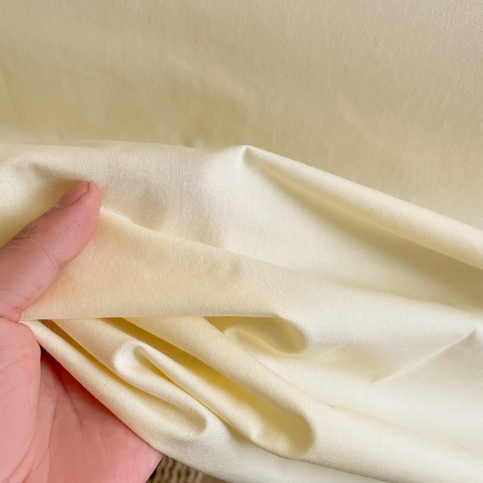 91家纺网 家纺一手货源 找家纺 暖芯优选 2025新款40S13376纯色全棉水洗棉单品系列床单单件-单床单 奶油黄