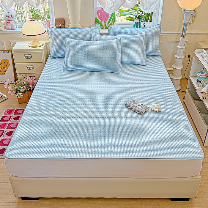 91家纺网 家纺一手货源 找家纺 （总）恒尚居 2025新款云感床褥垫双层皱皱纱学生软床垫床护垫-四季款-系列二