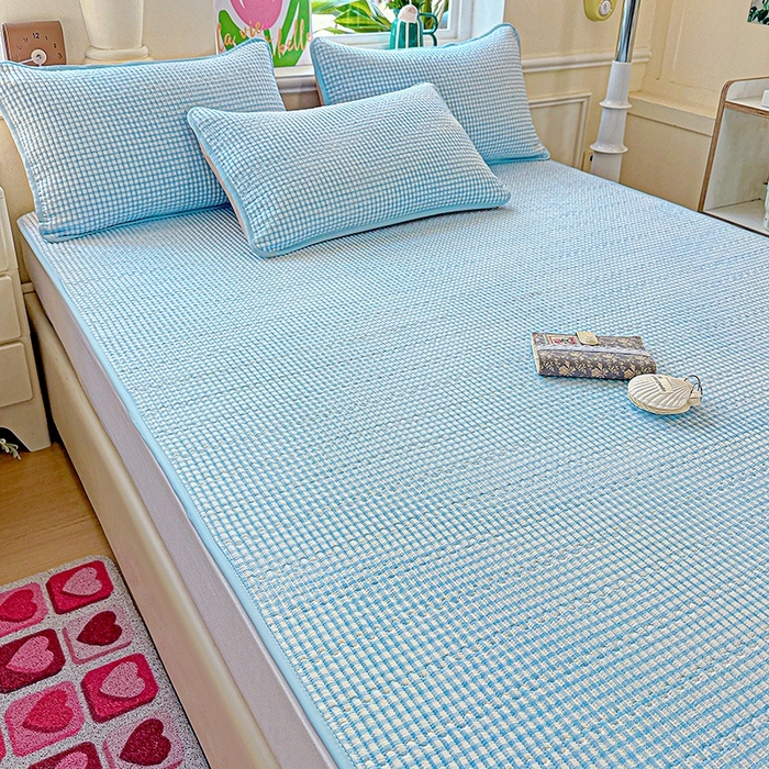 91家纺网 家纺一手货源 找家纺 （总）恒尚居 2025新款云感床褥垫双层皱皱纱学生软床垫床护垫-四季款-系列二