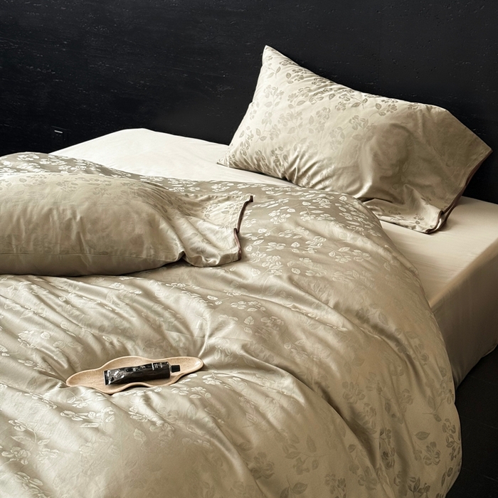 91家纺网 家纺一手货源 找家纺 鹿班家居2025新款秋冬款100S长绒棉提花系列——花畔呢喃（标准会员-20元） 绿色