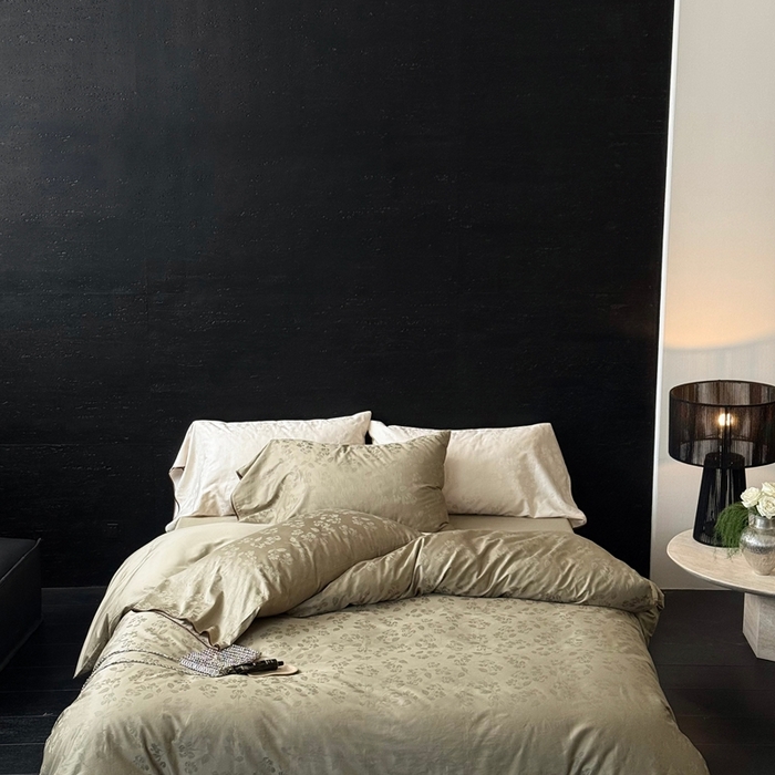 91家纺网 家纺一手货源 找家纺 鹿班家居2025新款秋冬款100S长绒棉提花系列——花畔呢喃（标准会员-20元） 绿色