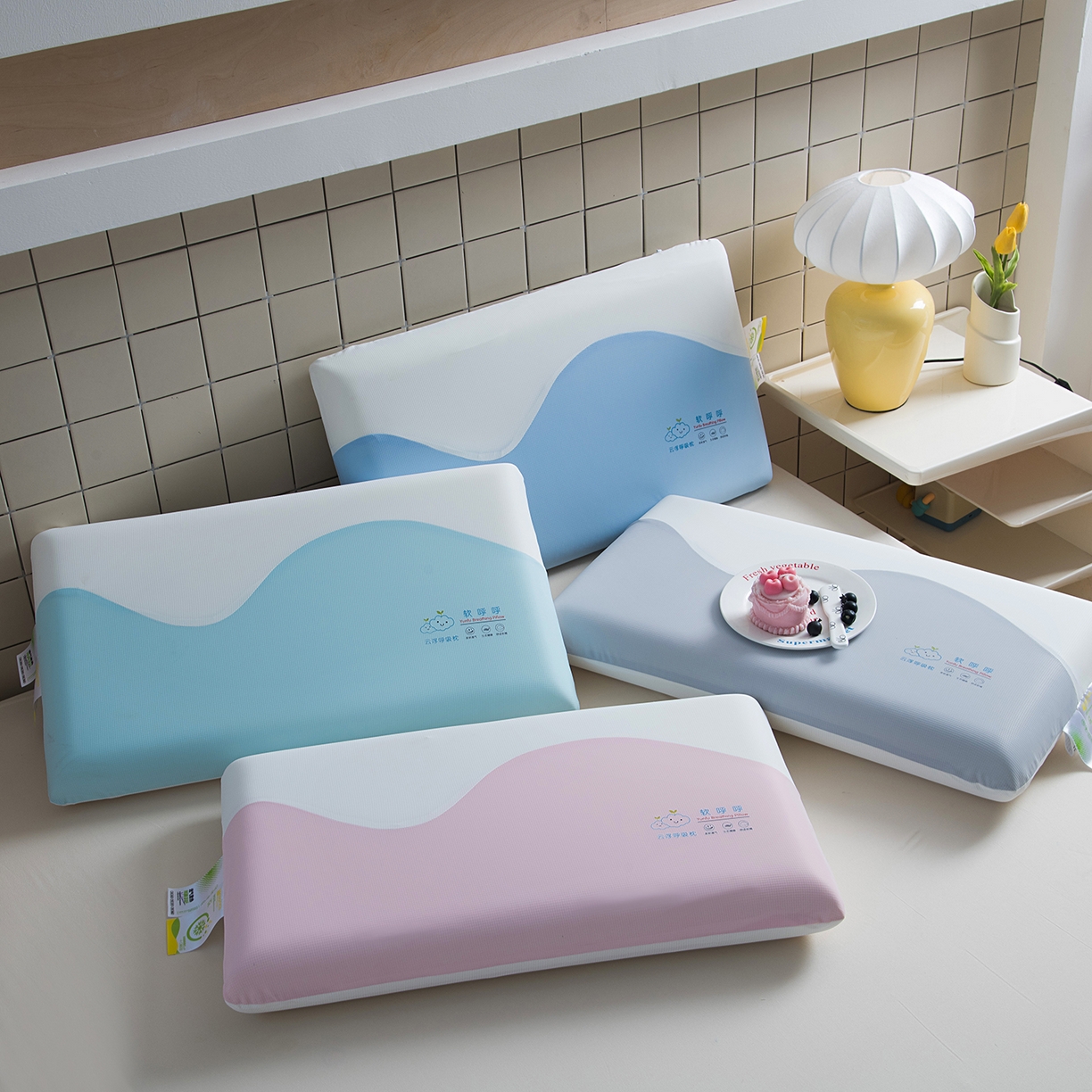 91家纺网 家纺一手货源 找家纺 （总）一粒麦子乳胶馆 2025新款记忆枕头枕芯记忆棉枕芯40*70*10*10尺寸