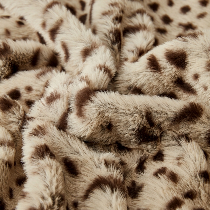 91家纺网 家纺一手货源 找家纺 库里梦家纺 2025新款跨境专供兔毛豹纹毛毯盖毯毯子 豹纹毛毯咖色