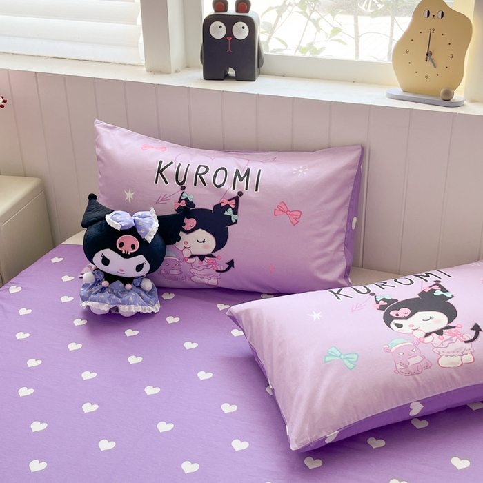 91家纺网 家纺一手货源 找家纺 （总）金爱家 2025新款三丽鸥纯棉数码印花系列四件套