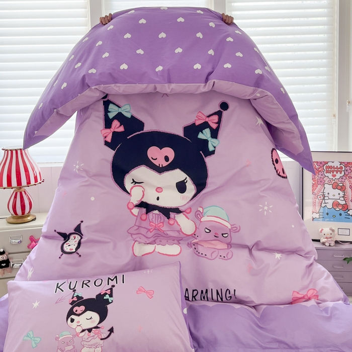 91家纺网 家纺一手货源 找家纺 （总）金爱家 2025新款三丽鸥纯棉数码印花系列四件套