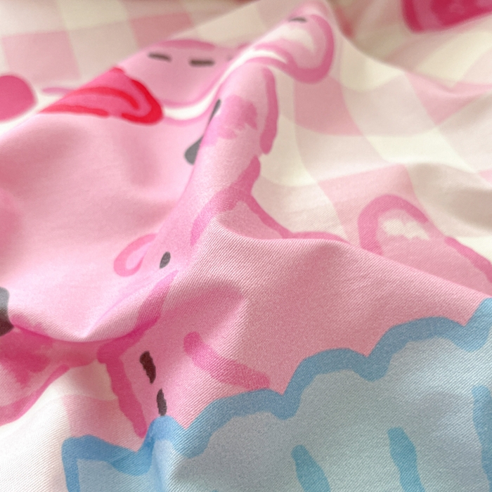 91家纺网 家纺一手货源 找家纺 金爱家 2025新款三丽鸥纯棉数码印花系列四件套 大阪-星戴美乐蒂