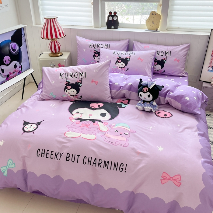 91家纺网 家纺一手货源 找家纺 （总）金爱家 2025新款三丽鸥纯棉数码印花系列四件套