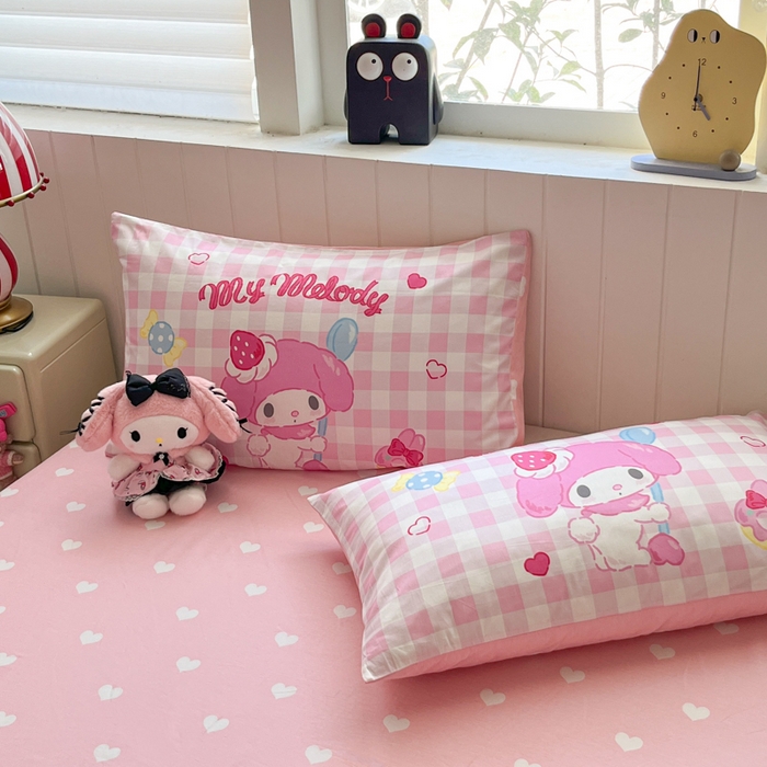 91家纺网 家纺一手货源 找家纺 金爱家 2025新款三丽鸥纯棉数码印花系列四件套 大阪-星戴美乐蒂