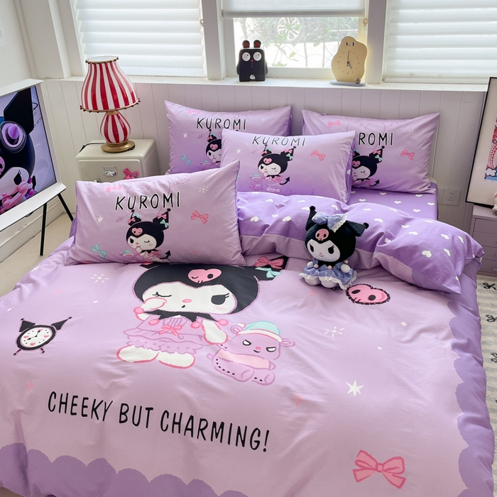 91家纺网 家纺一手货源 找家纺 （总）金爱家 2025新款三丽鸥纯棉数码印花系列四件套