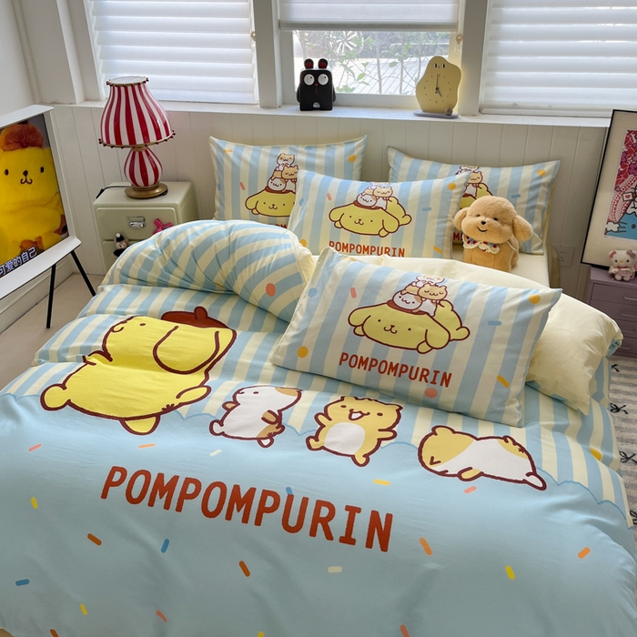 91家纺网 家纺一手货源 找家纺 （总）金爱家 2025新款三丽鸥纯棉数码印花系列四件套