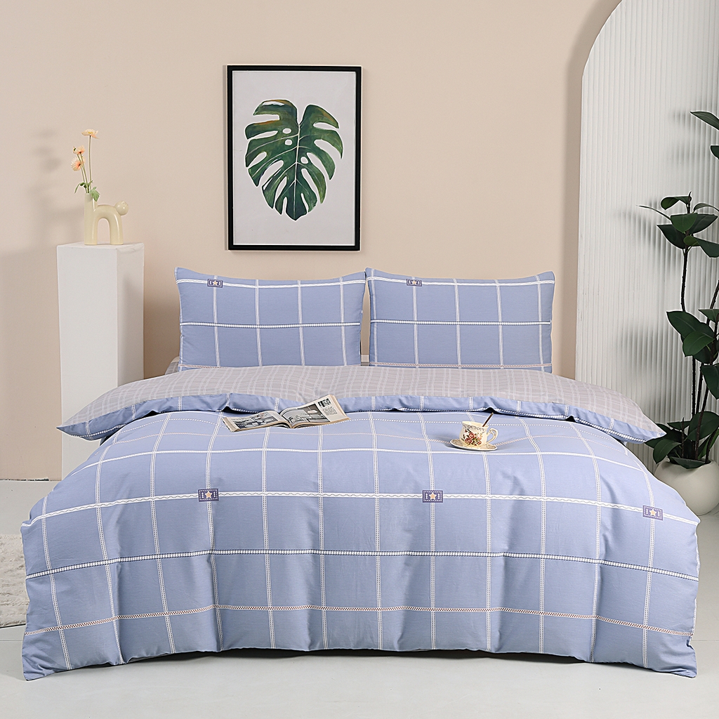 合纵2025新款40支纯棉印花四件套 里斯本-蓝