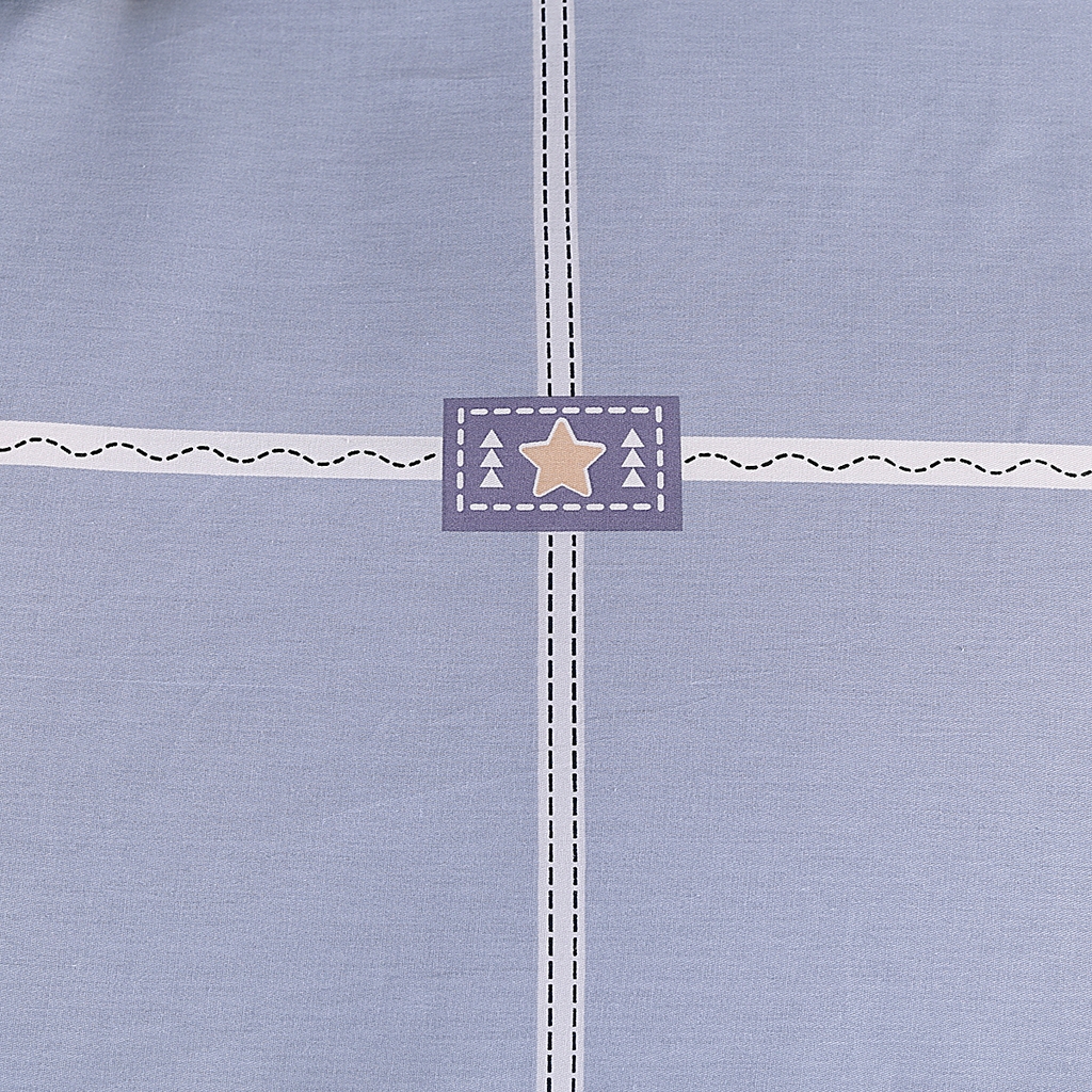 91家纺网 家纺一手货源 找家纺 合纵2025新款40支纯棉印花四件套 里斯本-蓝