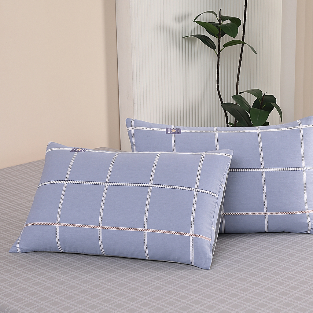 91家纺网 家纺一手货源 找家纺 合纵2025新款40支纯棉印花四件套 里斯本-蓝