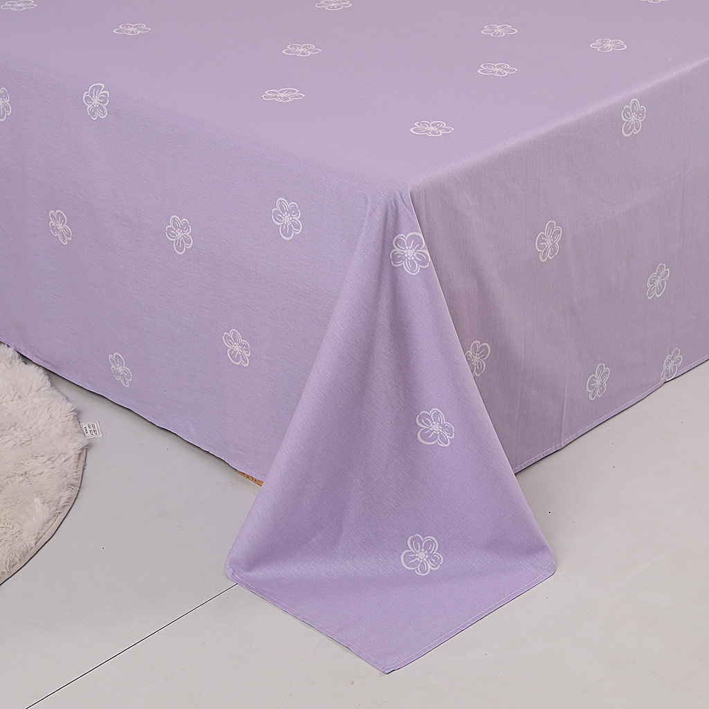 91家纺网 家纺一手货源 找家纺 合纵2025新款40支纯棉印花四件套 栀香入梦-蓝