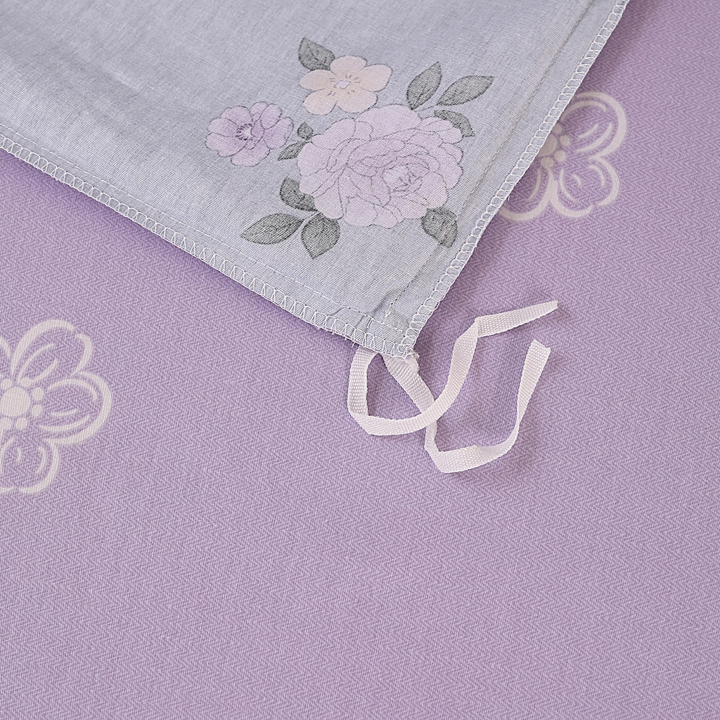 91家纺网 家纺一手货源 找家纺 合纵2025新款40支纯棉印花四件套 栀香入梦-蓝