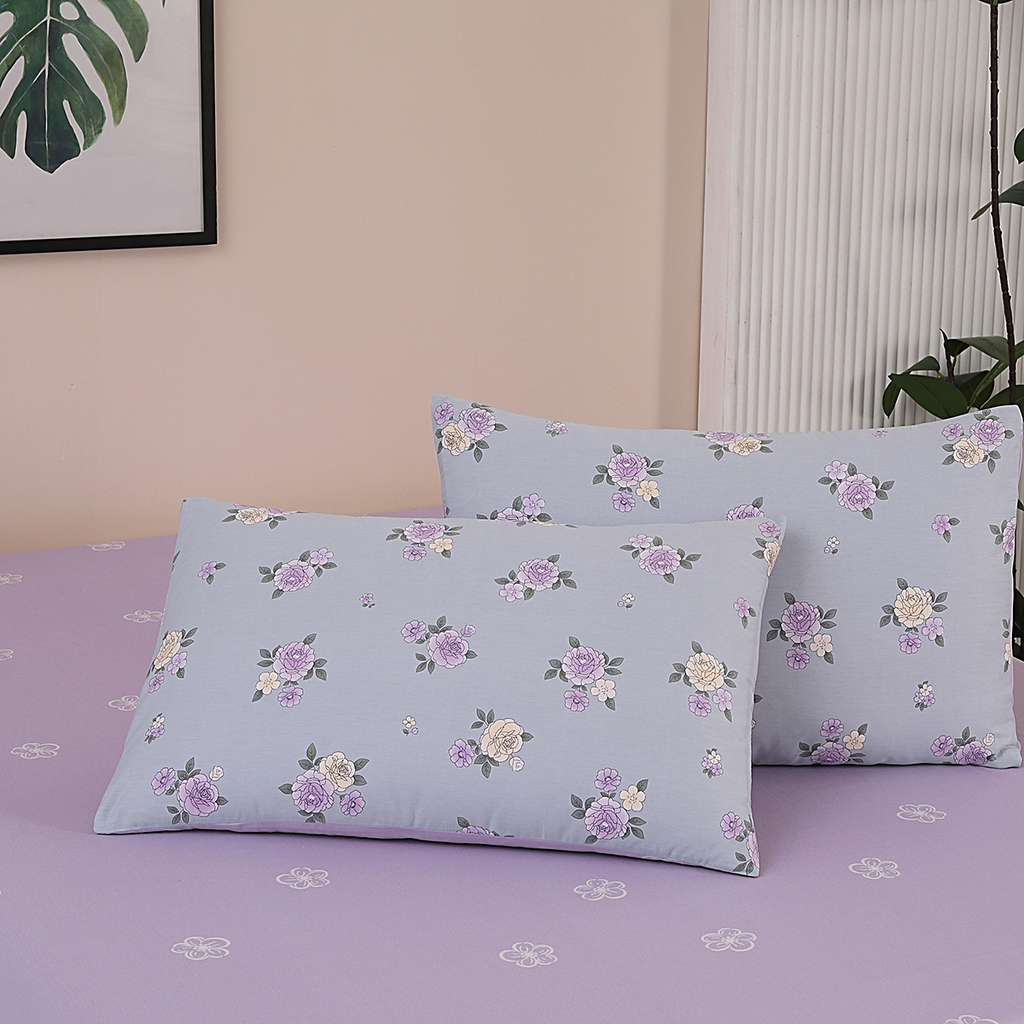 91家纺网 家纺一手货源 找家纺 合纵2025新款40支纯棉印花四件套 栀香入梦-蓝