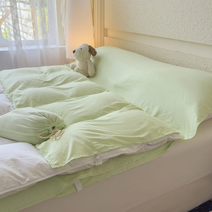 91家纺网 家纺一手货源 找家纺 老K2025年纯色酒店隔脏睡袋单人床双人床酒店睡袋 清新绿