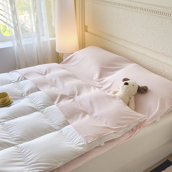 91家纺网 家纺一手货源 找家纺 老K2025年纯色酒店隔脏睡袋单人床双人床酒店睡袋 樱花粉