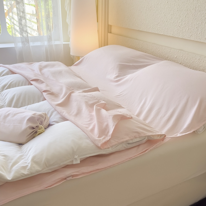 91家纺网 家纺一手货源 找家纺 老K2025年纯色酒店隔脏睡袋单人床双人床酒店睡袋 樱花粉