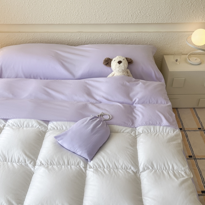91家纺网 家纺一手货源 找家纺 老K2025年纯色酒店隔脏睡袋单人床双人床酒店睡袋 优雅紫