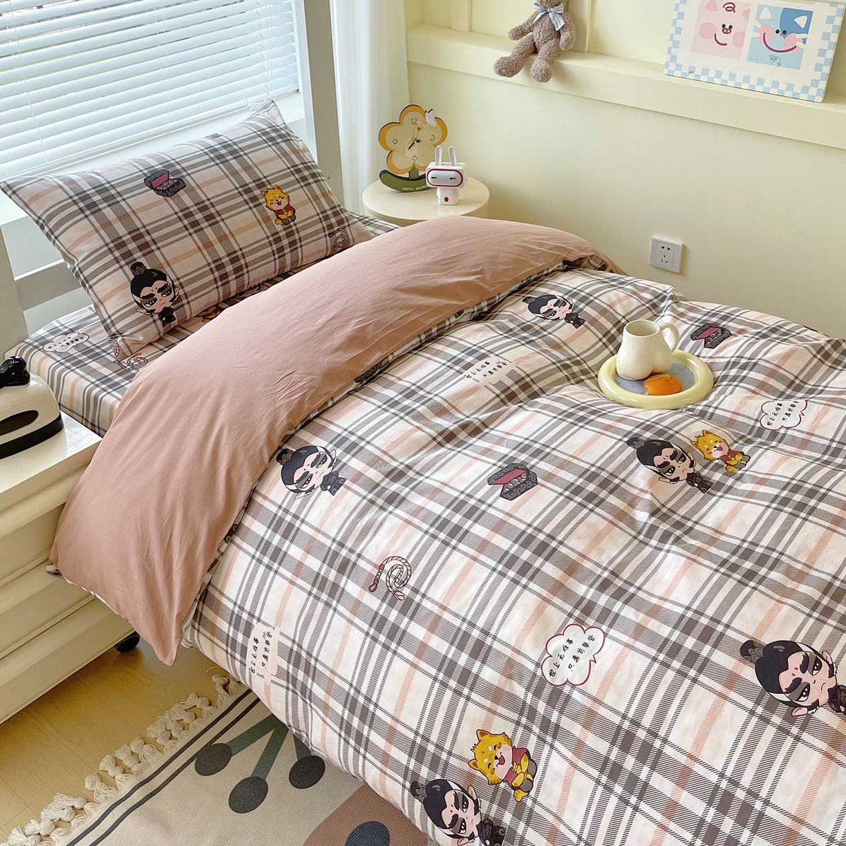 91家纺网 家纺一手货源 找家纺 （总）金鑫汇家纺 2025新款全棉学生宿舍三件套四件套系列