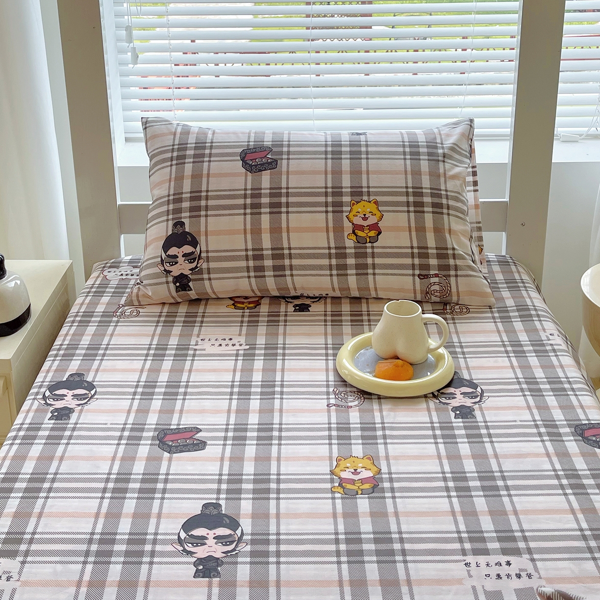 91家纺网 家纺一手货源 找家纺 金鑫汇家纺 2025新款全棉学生宿舍单品床笠系列 谦逊敖丙