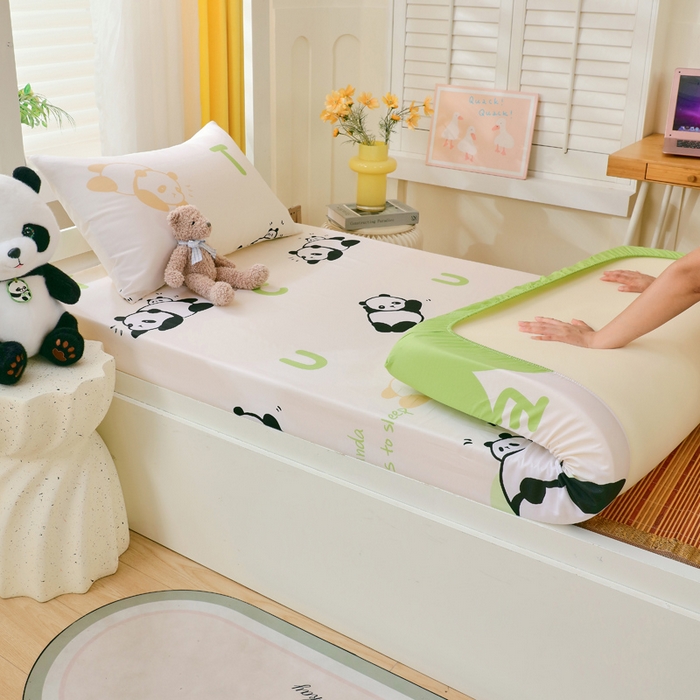 91家纺网 家纺一手货源 找家纺 金鑫汇家纺 2025新款全棉学生宿舍单品床笠系列 快乐萌兔