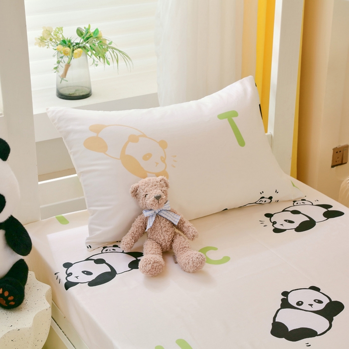 91家纺网 家纺一手货源 找家纺 金鑫汇家纺 2025新款全棉学生宿舍单品床笠系列 快乐萌兔