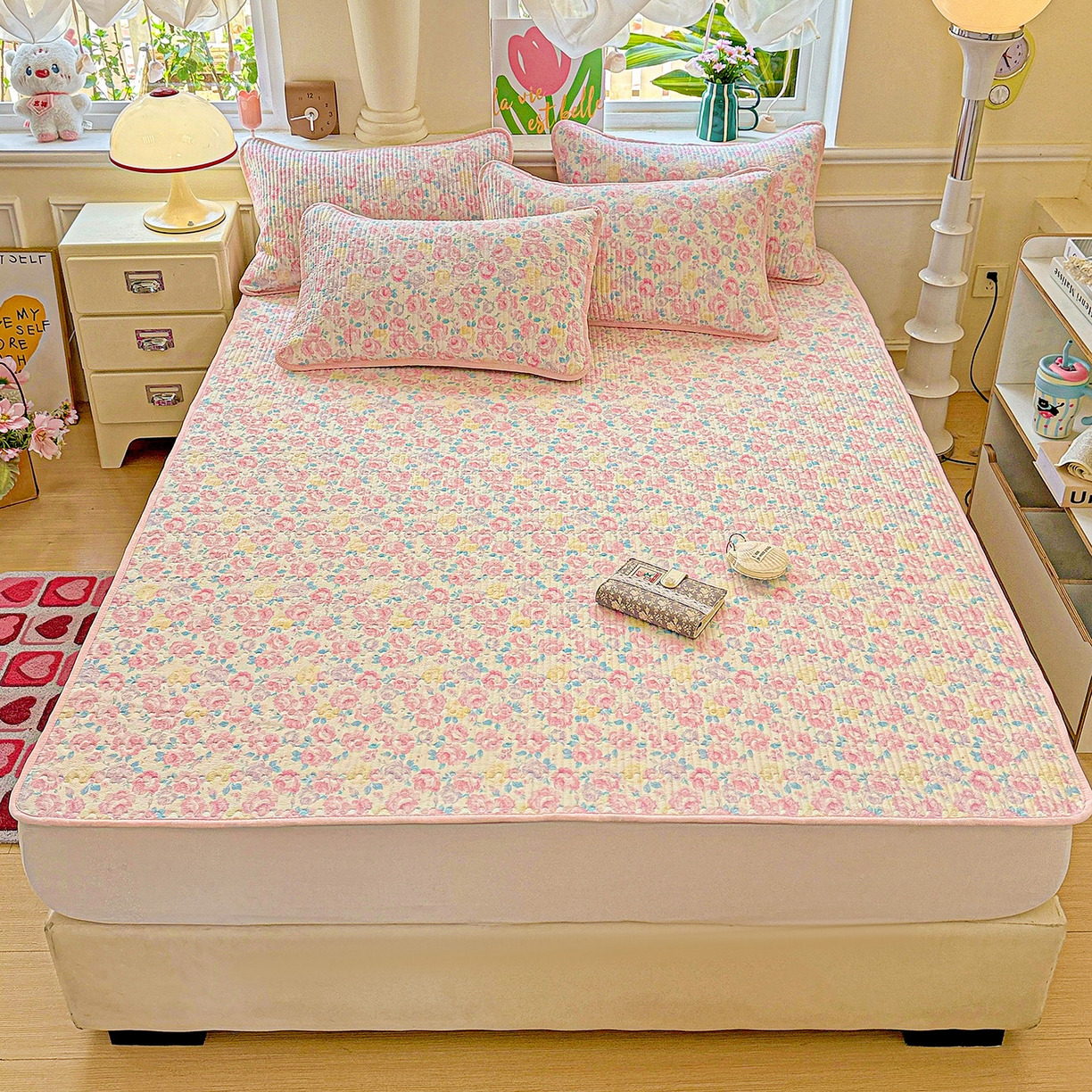 91家纺网 家纺一手货源 找家纺 （总）恒尚居 2025新款云感床褥垫双层皱皱纱学生软床垫床护垫-四季款-系列一