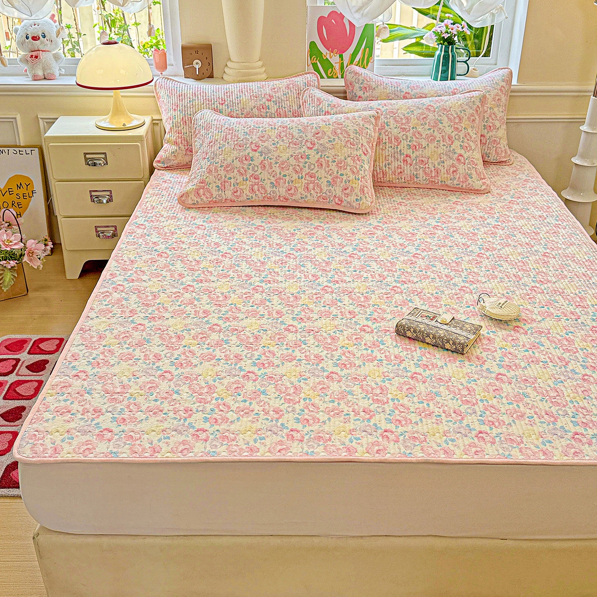 91家纺网 家纺一手货源 找家纺 （总）恒尚居 2025新款云感床褥垫双层皱皱纱学生软床垫床护垫-四季款-系列一