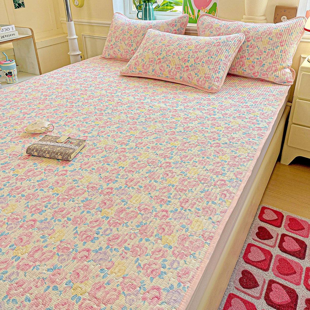 91家纺网 家纺一手货源 找家纺 （总）恒尚居 2025新款云感床褥垫双层皱皱纱学生软床垫床护垫-四季款-系列一