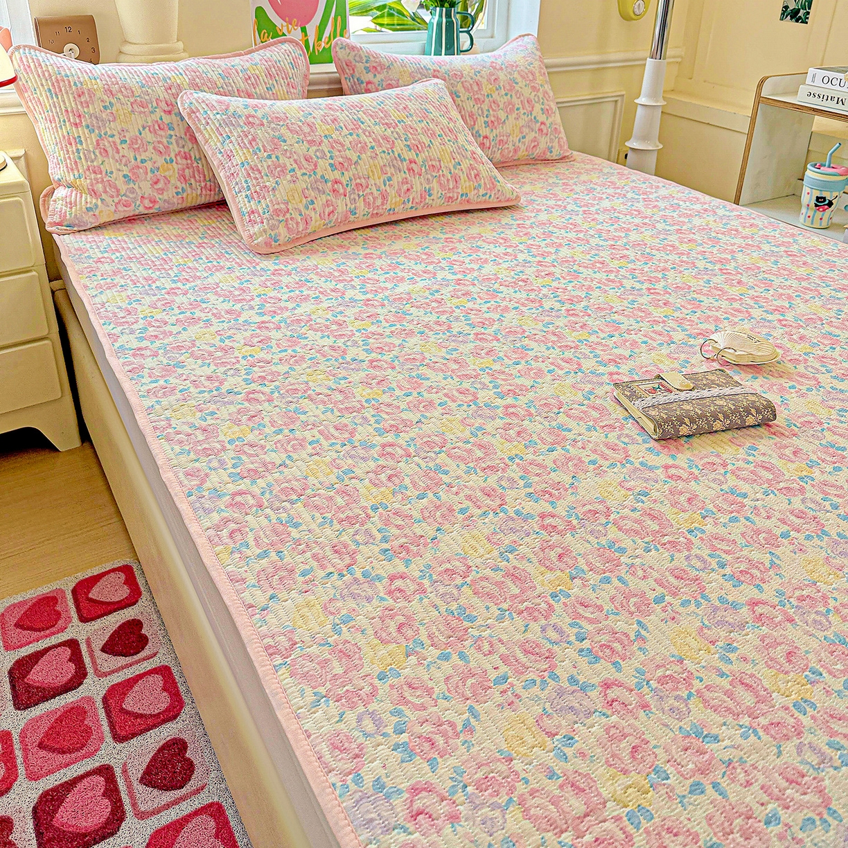 91家纺网 家纺一手货源 找家纺 （总）恒尚居 2025新款云感床褥垫双层皱皱纱学生软床垫床护垫-四季款-系列一