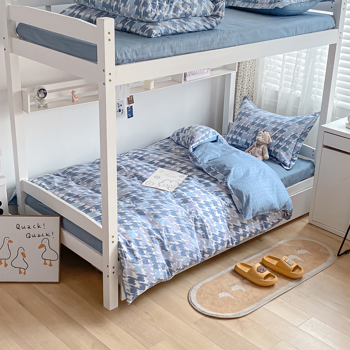 91家纺网 家纺一手货源 找家纺 （总）金鑫汇家纺 2025新款全棉学生宿舍三件套四件套系列