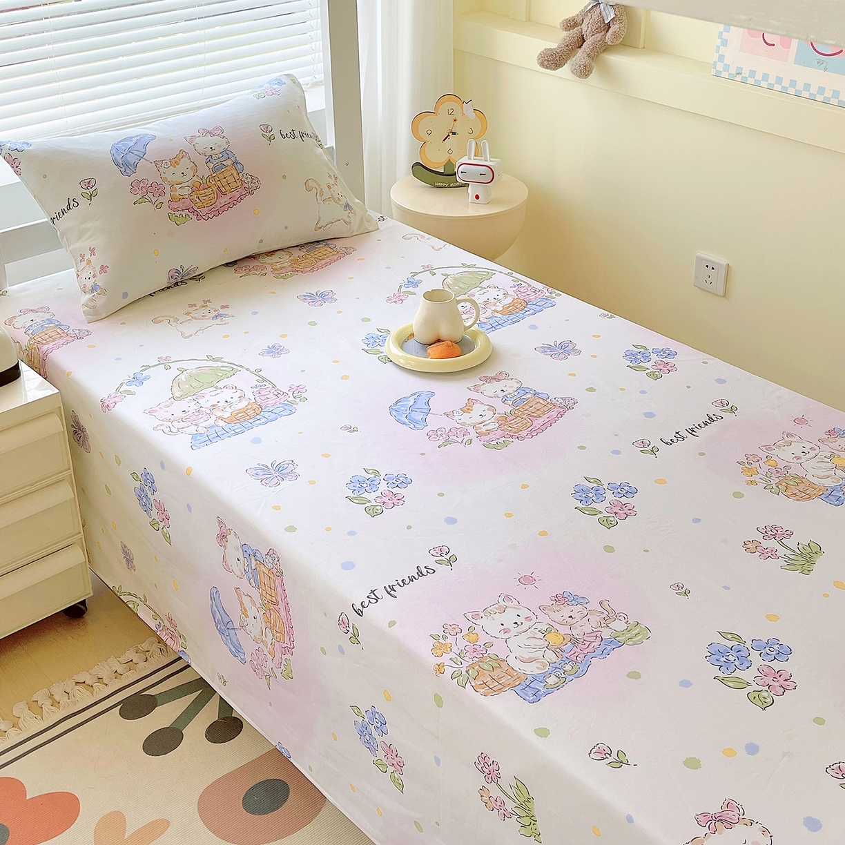 91家纺网 家纺一手货源 找家纺 金鑫汇家纺 2025新款全棉学生宿舍单品床单系列 传奇哪吒-棕