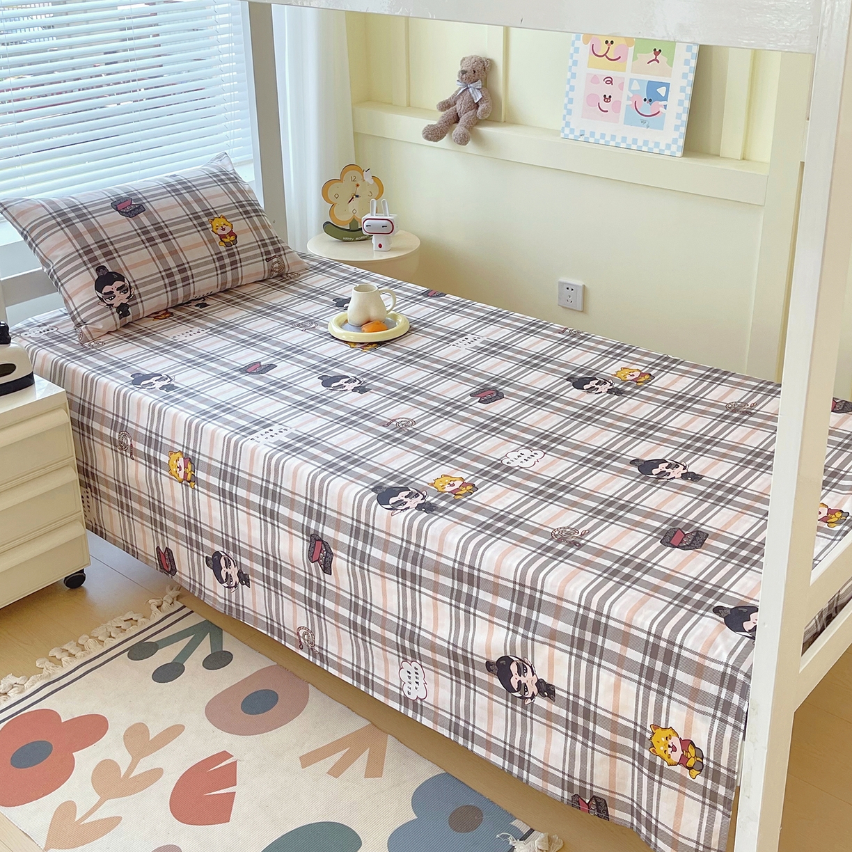 91家纺网 家纺一手货源 找家纺 金鑫汇家纺 2025新款全棉学生宿舍单品床单系列 传奇哪吒-红