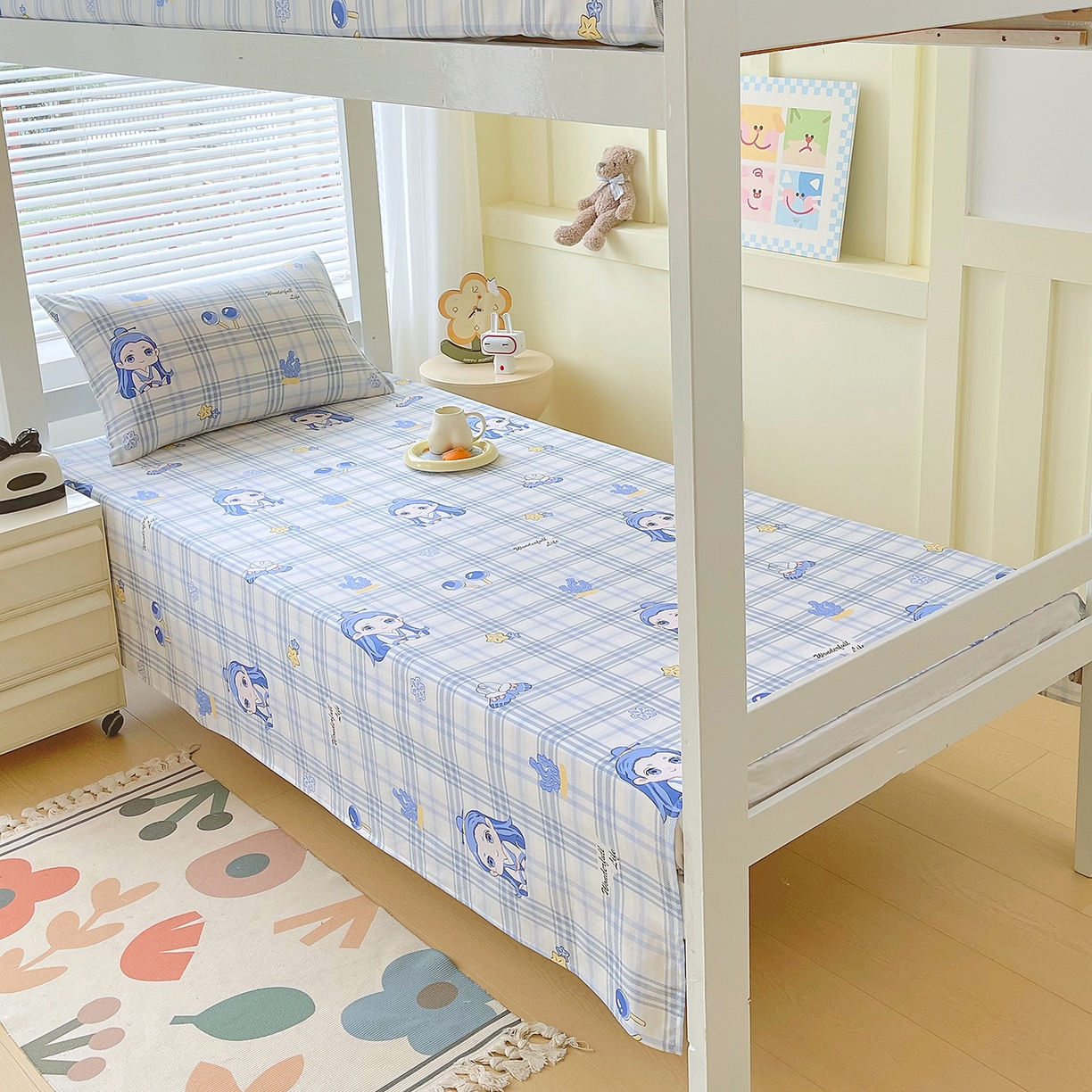 91家纺网 家纺一手货源 找家纺 金鑫汇家纺 2025新款全棉学生宿舍单品床单系列 传奇哪吒-棕