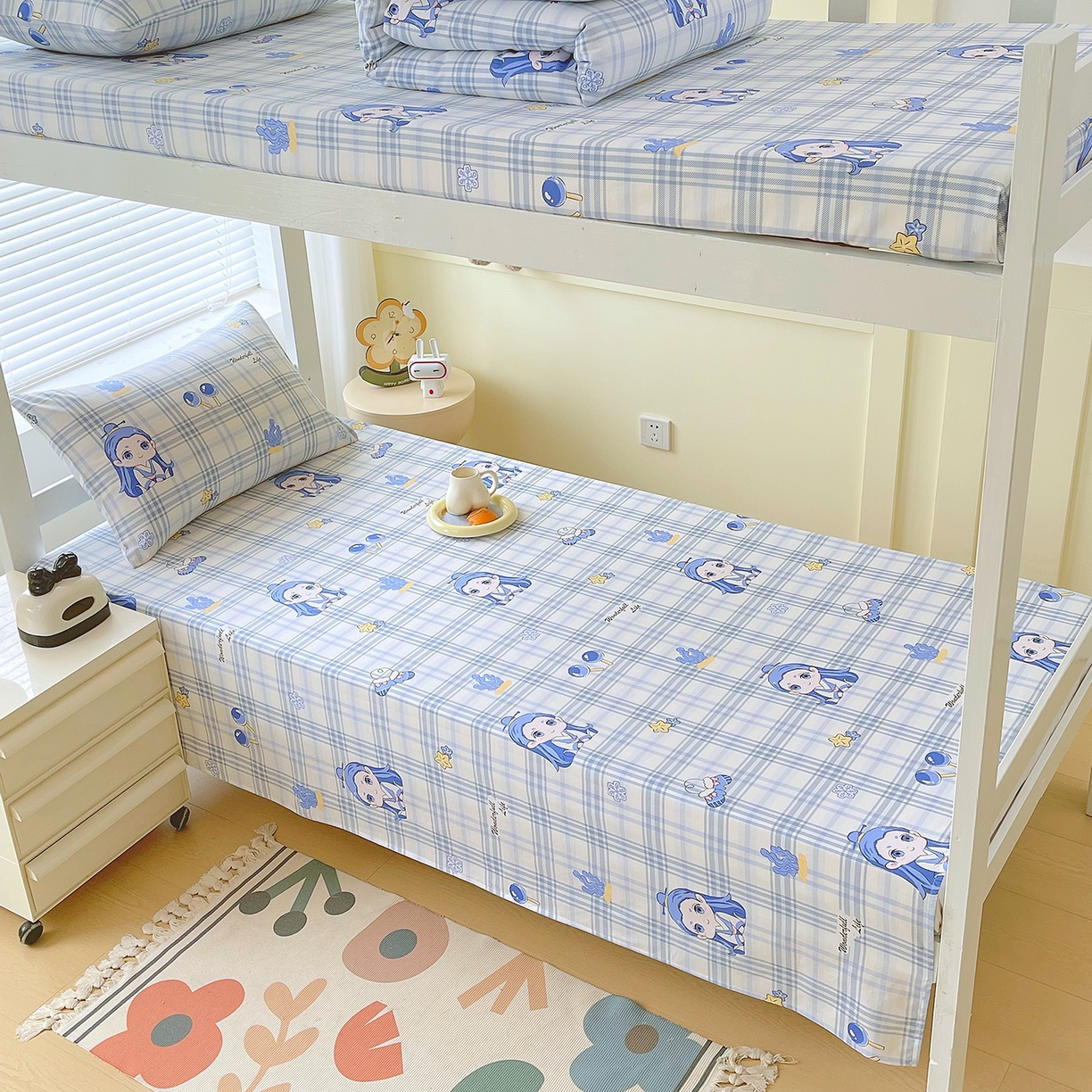 91家纺网 家纺一手货源 找家纺 金鑫汇家纺 2025新款全棉学生宿舍单品床单系列 传奇哪吒-棕