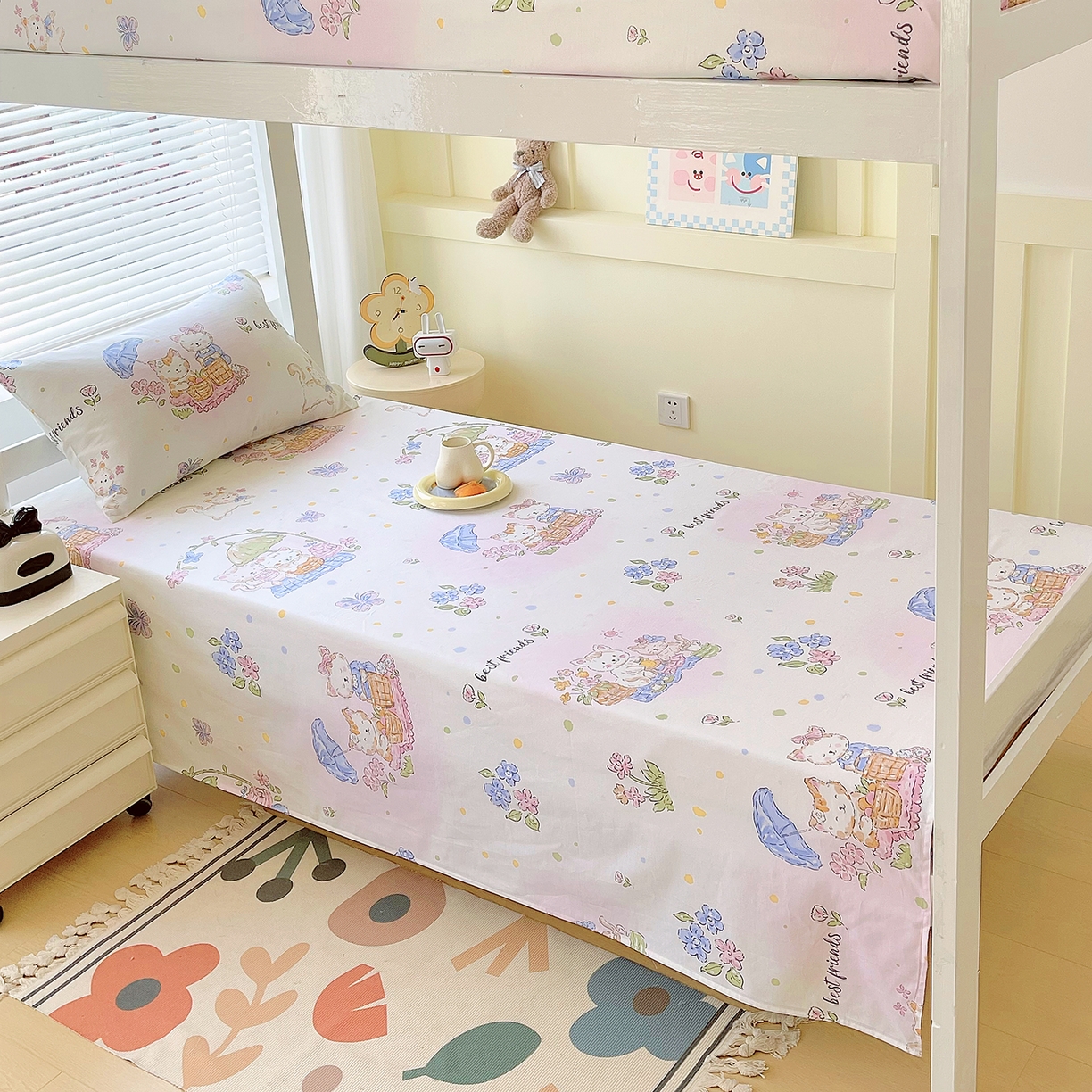 91家纺网 家纺一手货源 找家纺 金鑫汇家纺 2025新款全棉学生宿舍单品床单系列 传奇哪吒-棕