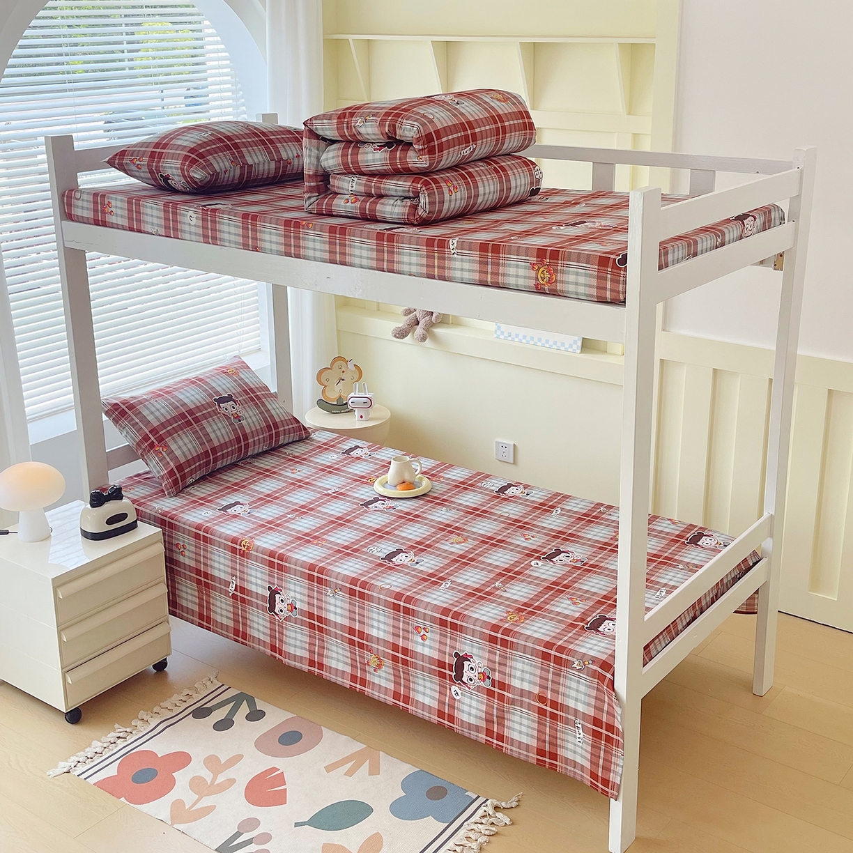 91家纺网 家纺一手货源 找家纺 金鑫汇家纺 2025新款全棉学生宿舍单品床单系列 传奇哪吒-棕