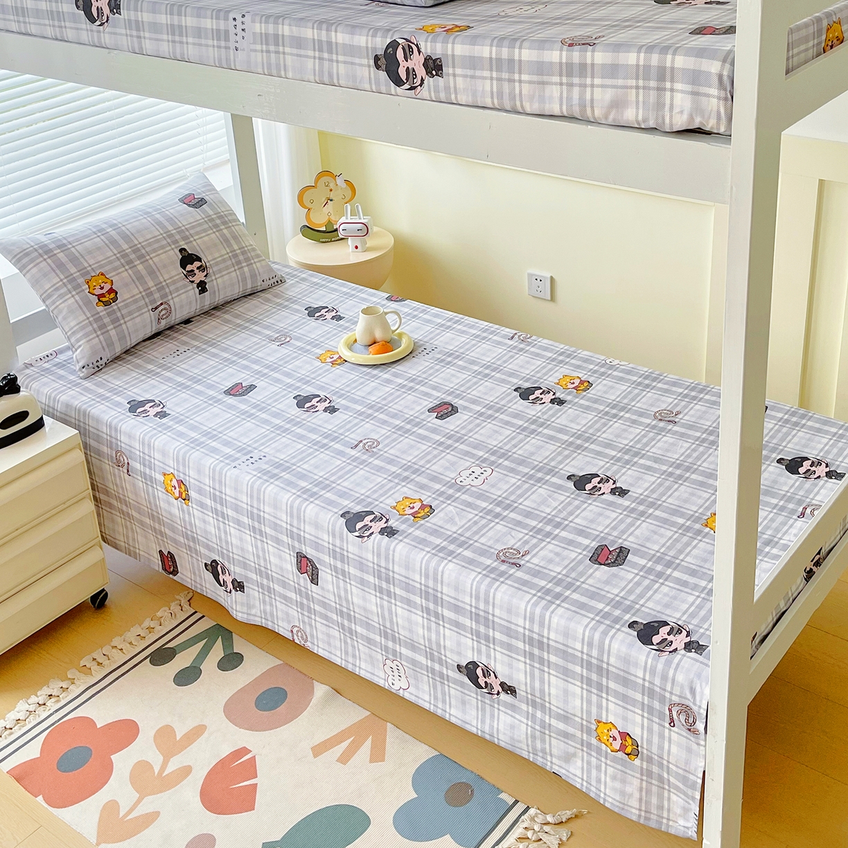 91家纺网 家纺一手货源 找家纺 金鑫汇家纺 2025新款全棉学生宿舍单品床单系列 传奇哪吒-红