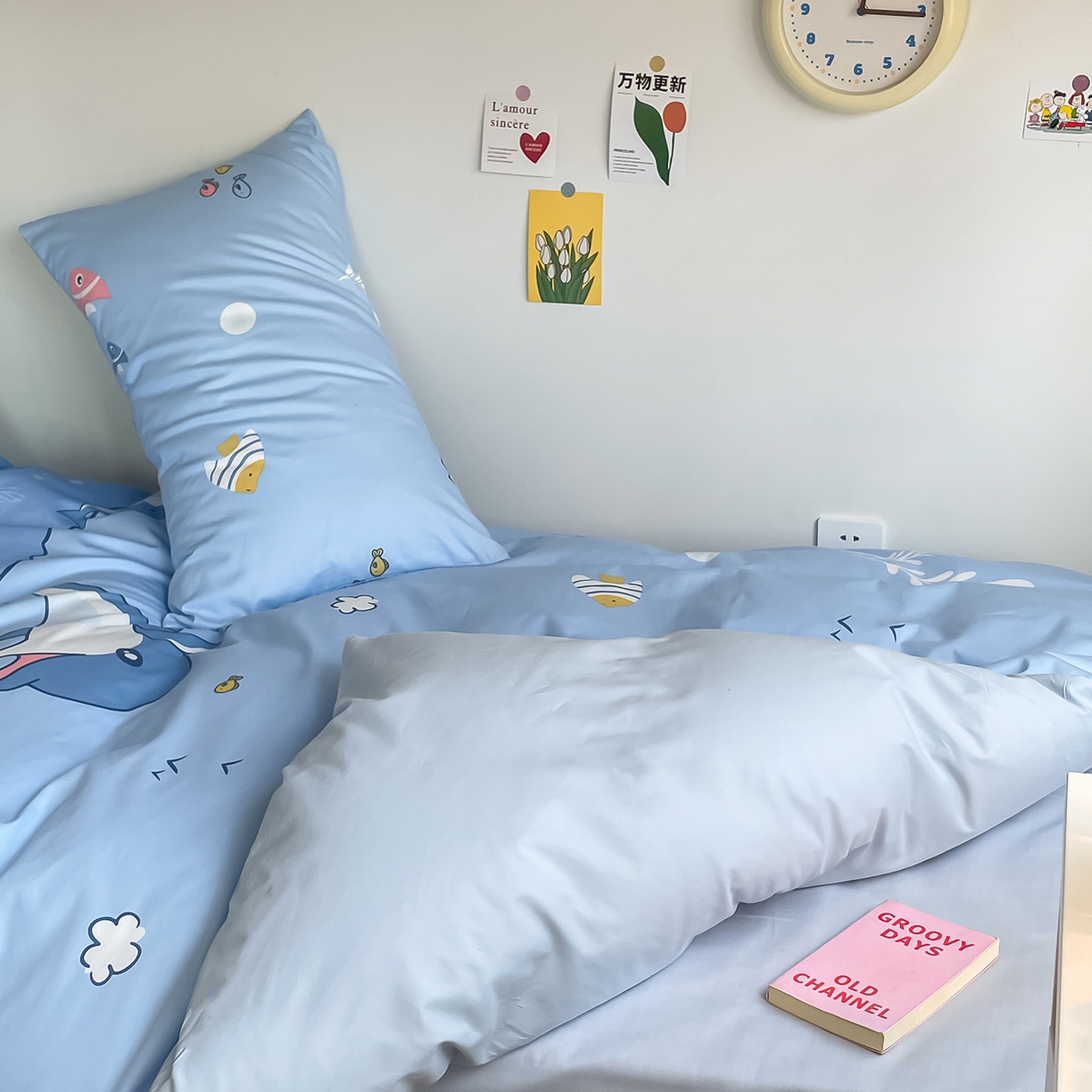 91家纺网 家纺一手货源 找家纺 金鑫汇家纺 2025新款全棉学生宿舍三件套四件套系列 海族馆