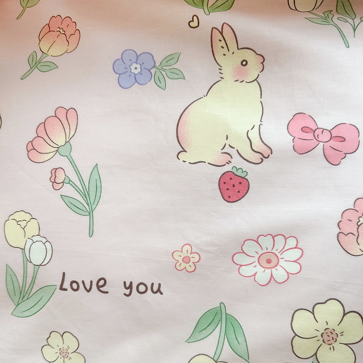 91家纺网 家纺一手货源 找家纺 金鑫汇家纺 2025新款全棉学生宿舍三件套四件套系列 花丛兔