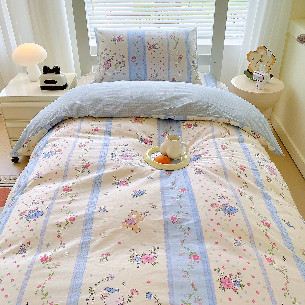 91家纺网 家纺一手货源 找家纺 金鑫汇家纺 2025新款全棉学生宿舍三件套四件套系列 梦蝶