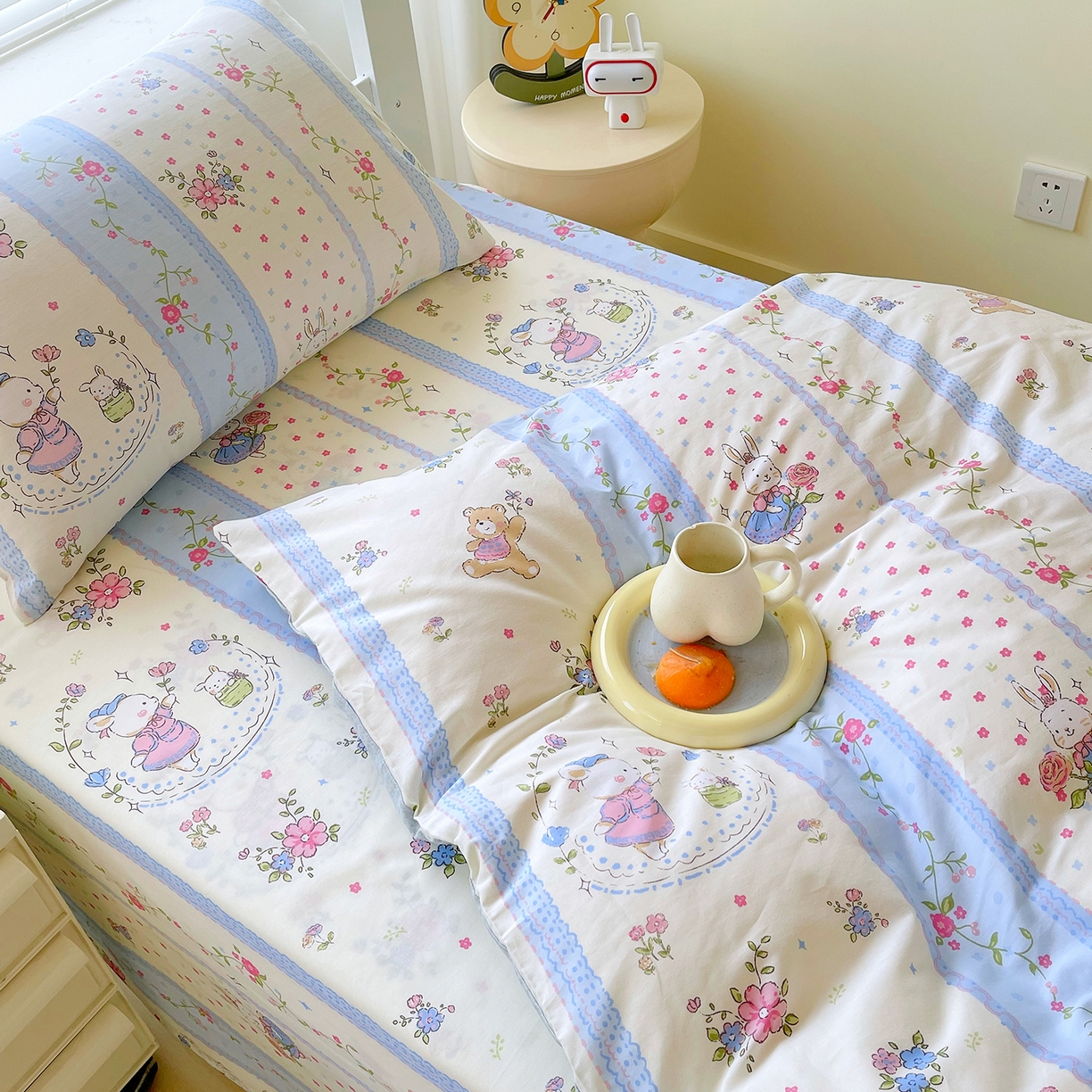 91家纺网 家纺一手货源 找家纺 金鑫汇家纺 2025新款全棉学生宿舍三件套四件套系列 梦蝶