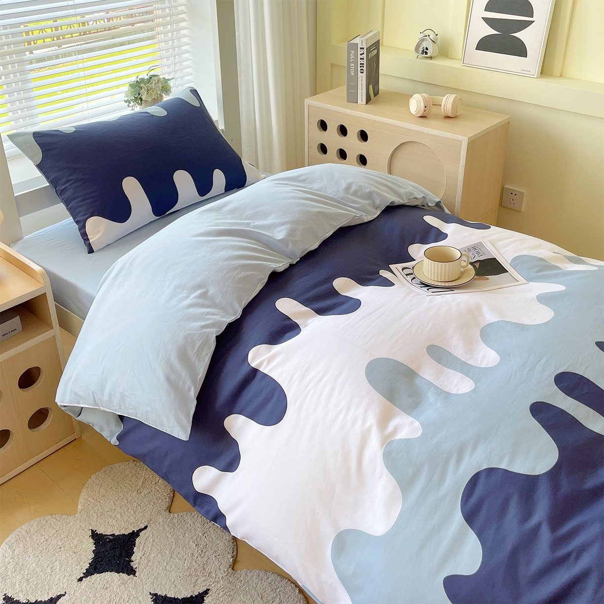 91家纺网 家纺一手货源 找家纺 金鑫汇家纺 2025新款全棉学生宿舍三件套四件套系列 无畏申公豹-咖