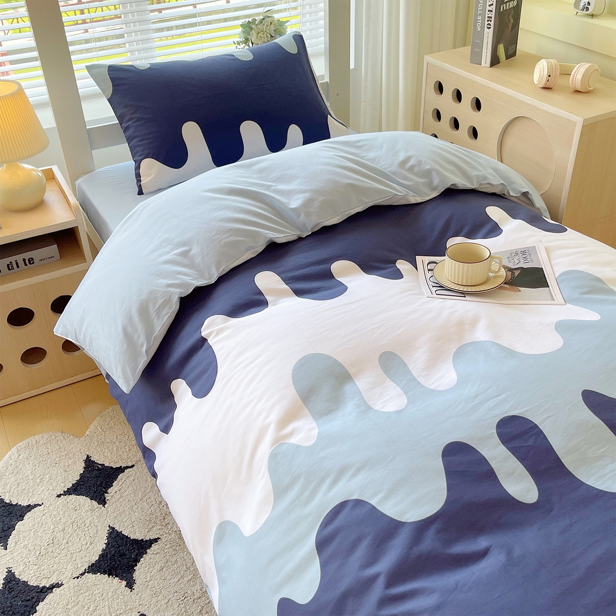 91家纺网 家纺一手货源 找家纺 金鑫汇家纺 2025新款全棉学生宿舍三件套四件套系列 无畏申公豹-咖